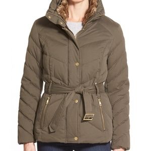 Cole Haan Signature khaki puffer coat
